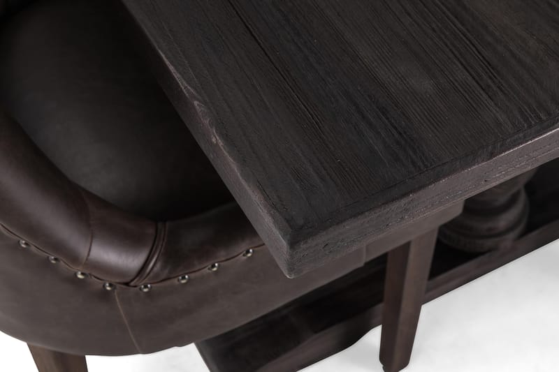 Dijon Matgrupp 200 cm med 6 Tuva Fåtölj - Vintage Trä / Brun Pu - Möbler - Bord & matgrupp - Matgrupp