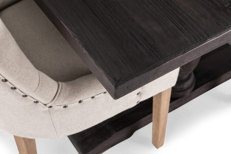 Dijon Matgrupp 200 cm med 6 Viktoria Fåtölj - Vintage Trä / Beige Trä - Möbler - Bord & matgrupp - Matgrupp