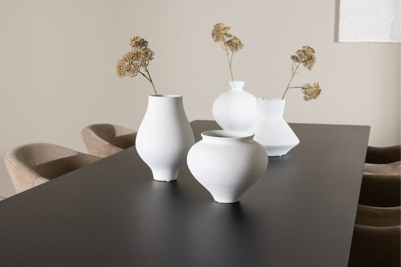 Matgrupp Ellis 230 cm Rektangulär med 6 Evelina stolar - Svart/Beige - Möbler - Bord & matgrupp - Matgrupp