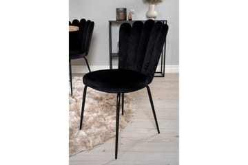 Ezra Matgrupp med 4 Limhamn Matstolar Svart - Furniture Fashion - Möbler - Bord & matgrupp - Matgrupp