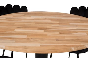 Ezra Matgrupp med 4 Limhamn Matstolar Svart - Furniture Fashion - Möbler - Bord & matgrupp - Matgrupp