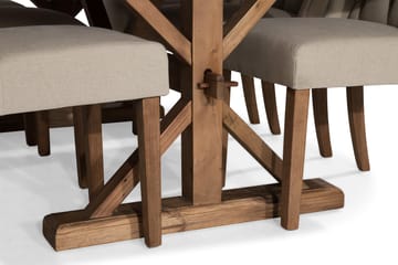 Förlängningsbar Matgrupp Yorkshire 200 cm med 6 Isolde Stol - Natur|Beige|Grå - Möbler - Bord & matgrupp - Matgrupp