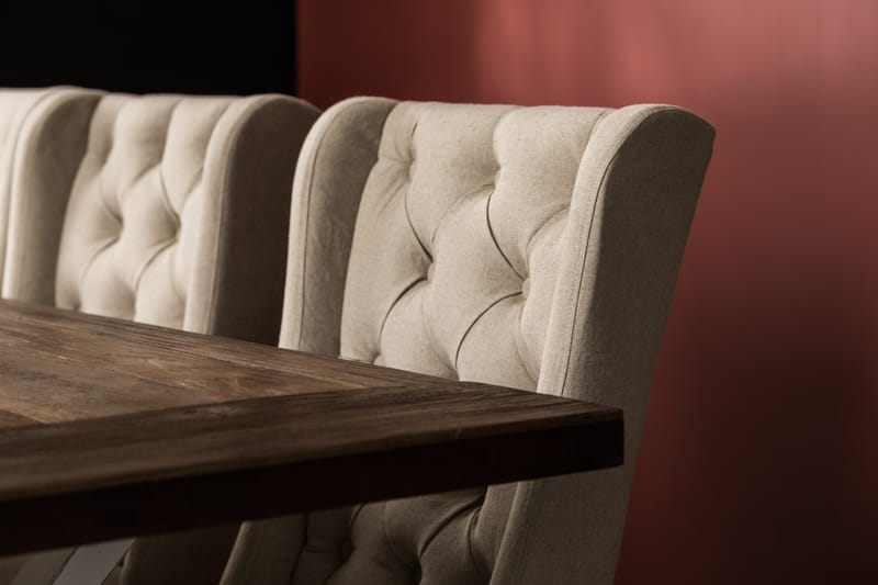 Förlängningsbar Matgrupp Yorkshire 200 cm med 6 Isolde Stol - Natur|Vit|Beige - Möbler - Bord & matgrupp - Matgrupp