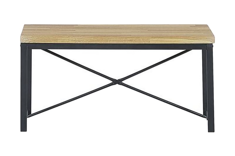 Flixton Matgrupp 110 cm Inkl 2 stolar + Bänk - Ljusbrun/Svart - Möbler - Bord & matgrupp - Matgrupp