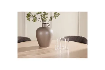 Matgrupp Flora Runt 120 cm Vit med 4st Astoria Stolar Brun - Brun - Möbler - Bord & matgrupp - Matgrupp