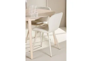 Matgrupp Flora Runt 120 cm Vit med 4st Lilja Stolar - Möbler - Bord & matgrupp - Matgrupp