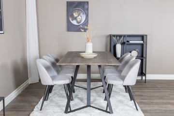 Matgrupp Granville 180 cm Rektangulär med 6 Longreone Stolar - Svart - Möbler - Bord & matgrupp - Matgrupp