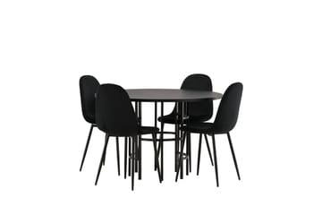 Matgrupp Hamnka  115 cm Rund med 4 Nicci stolar