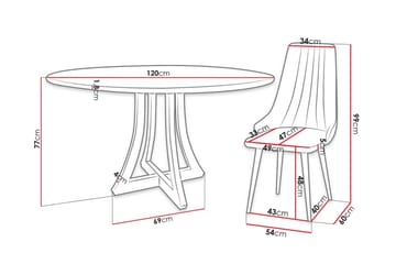 Hollan Matgrupp Rosa - Möbler - Bord & matgrupp - Matgrupp