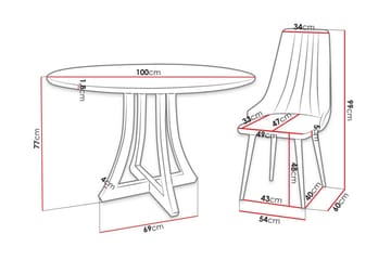 Hollan Matgrupp Rosa - Möbler - Bord & matgrupp - Matgrupp