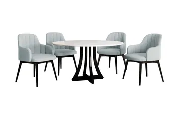 Hollan Matgrupp Rund Grå|Svart - Möbler - Bord & matgrupp - Matgrupp