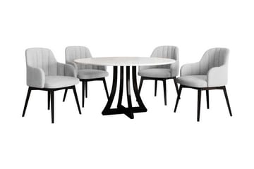 Hollan Matgrupp Rund Grå|Svart - Möbler - Bord & matgrupp - Matgrupp