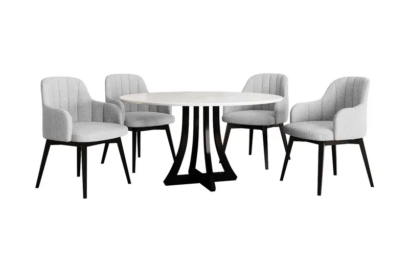 Hollan Matgrupp Rund Grå|Svart