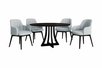 Hollan Matgrupp Rund Grå|Svart - Möbler - Bord & matgrupp - Matgrupp