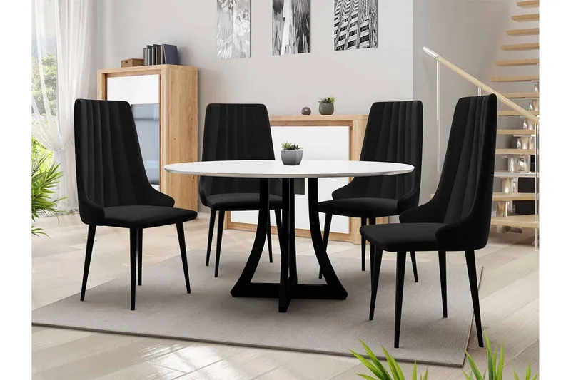 Hollan Matgrupp Svart - Möbler - Bord & matgrupp - Matgrupp
