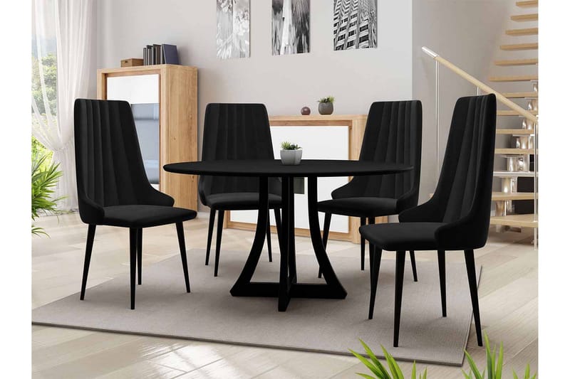 Hollan Matgrupp Svart - Möbler - Bord & matgrupp - Matgrupp