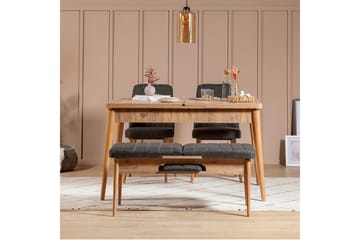 Idehult Matgrupp 4 delar 75 cm - Trä/natur/Antracit - Möbler - Bord & matgrupp - Matgrupp