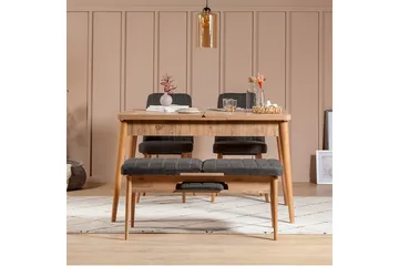 Idehult Matgrupp 4 delar 75 cm - Trä/natur/Antracit - Möbler - Bord & matgrupp - Matgrupp