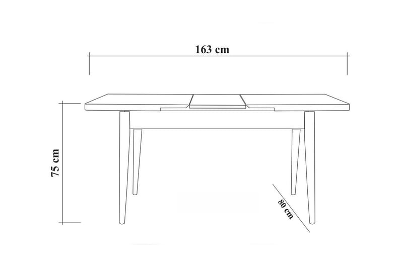 Idehult Matgrupp 4 delar 75 cm - Trä/natur/Antracit - Möbler - Bord & matgrupp - Matgrupp