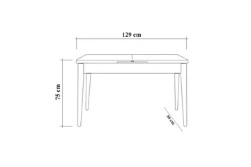 Idehult Matgrupp 4 delar 75 cm - Vit/Antracit - Möbler - Bord & matgrupp - Matgrupp