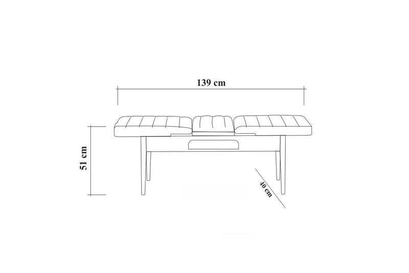 Idehult Matgrupp 4 delar 75 cm - Vit/Antracit - Möbler - Bord & matgrupp - Matgrupp