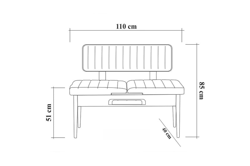 Idehult Matgrupp 5 delar 75 cm - Trä/natur/Antracit - Möbler - Bord & matgrupp - Matgrupp