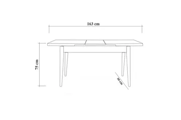 Idehult Matgrupp 5 delar 75 cm - Vit/Antracit - Möbler - Bord & matgrupp - Matgrupp
