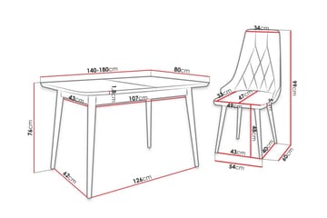 Ingram Matgrupp Grön - Möbler - Bord & matgrupp - Matgrupp