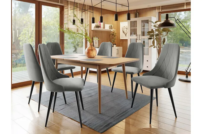 Ingram Matgrupp Rund Grå - Möbler - Bord & matgrupp - Matgrupp