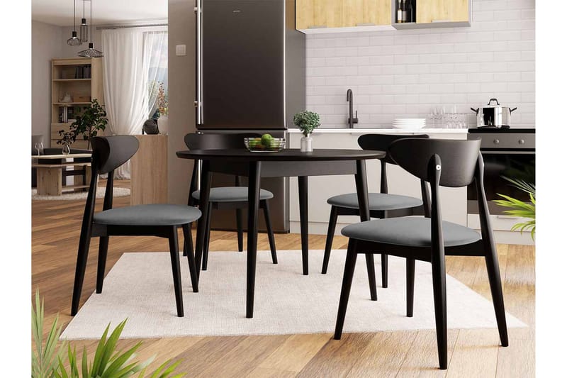 Ingram Matgrupp Rund Svart - Möbler - Bord & matgrupp - Matgrupp