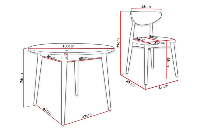 Ingram Matgrupp Rund Svart - Möbler - Bord & matgrupp - Matgrupp