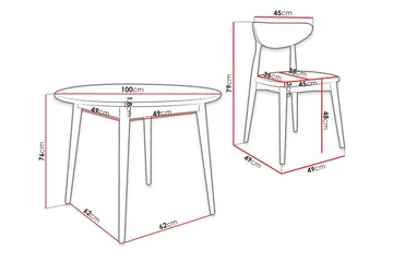 Ingram Matgrupp Rund Svart - Möbler - Bord & matgrupp - Matgrupp