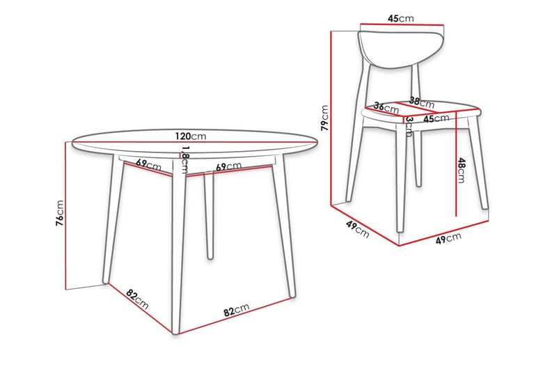 Ingram Matgrupp Rund Svart - Möbler - Bord & matgrupp - Matgrupp