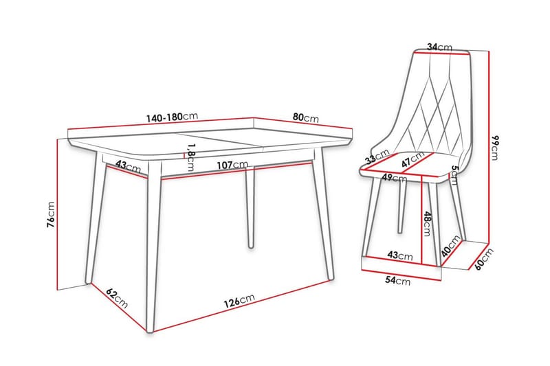 Ingram Matgrupp Svart - Möbler - Bord & matgrupp - Matgrupp