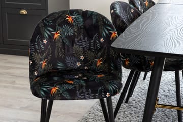 Irunea Förlängningsbar Matgrupp 180 cm inkl 6 Sedavi Stolar - Svart/Blå - Möbler - Bord & matgrupp - Matgrupp