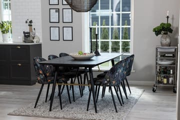 Irunea Förlängningsbar Matgrupp 180 cm inkl 6 Sedavi Stolar - Svart/Blå - Möbler - Bord & matgrupp - Matgrupp