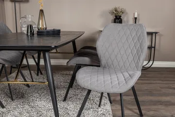 Irunea Förlängningsbar Matgrupp 180 cm inkl 6 Sumoas Stolar - Svart/Grå - Möbler - Bord & matgrupp - Matgrupp