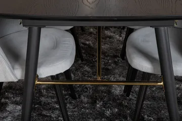 Irunea Förlängningsbar Matgrupp 180 cm inkl 6 Valeri Stolar - Svart/Grå/Manchester - Möbler - Bord & matgrupp - Matgrupp