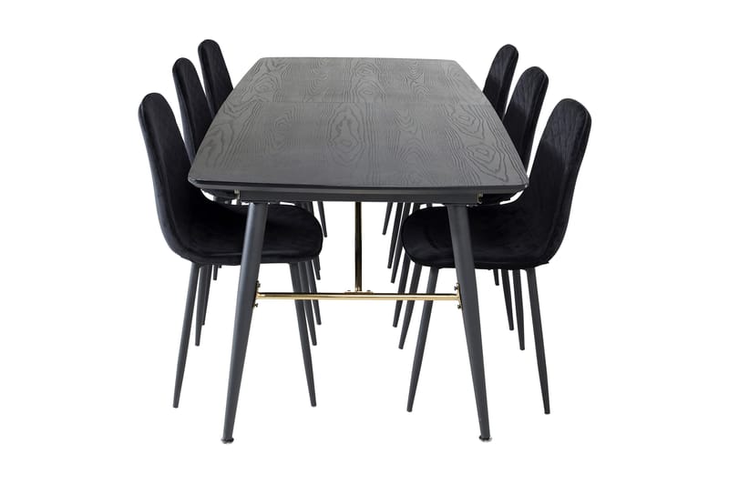 Irunea Förlängningsbar Matgrupp 180 cm inkl 6 Ypas Stolar - Svart - Möbler - Bord & matgrupp - Matgrupp
