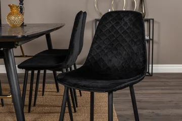 Irunea Förlängningsbar Matgrupp 180 cm inkl 6 Ypas Stolar - Svart - Möbler - Bord & matgrupp - Matgrupp