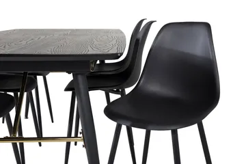 Irunea Förlängningsbar Matgrupp 180 cm inkl 6 Ypas Stolar - Svart - Möbler - Bord & matgrupp - Matgrupp