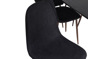 Irunea Förlängningsbar Matgrupp 180 cm inkl 6 Ypas Stolar - Svart/Brun - Möbler - Bord & matgrupp - Matgrupp