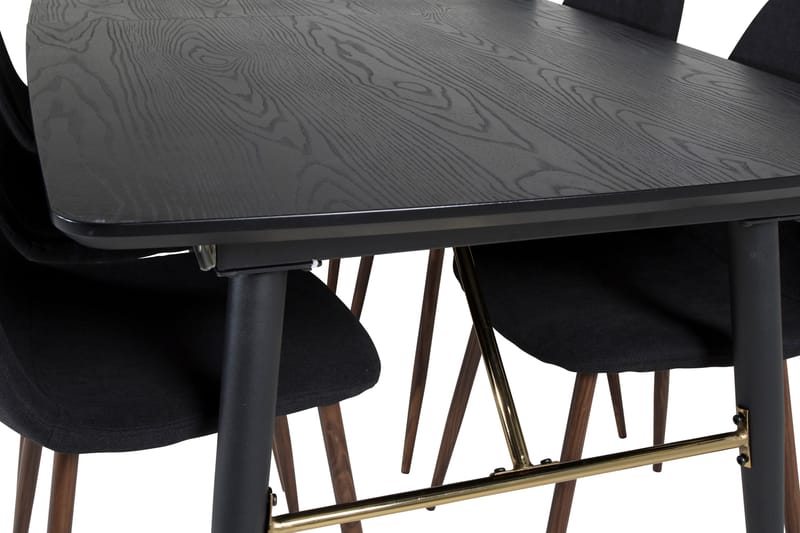Irunea Förlängningsbar Matgrupp 180 cm inkl 6 Ypas Stolar - Svart/Brun - Möbler - Bord & matgrupp - Matgrupp