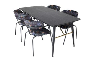 Irunea Förlängningsbar Matgrupp 180cm inkl 4 Arcarazo Stolar - Svart/Flerfärgad - Möbler - Bord & matgrupp - Matgrupp