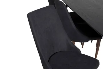 Irunea Förlängningsbar Matgrupp 180cm inkl 6 Campomar Stolar - Svart/Brun - Möbler - Bord & matgrupp - Matgrupp