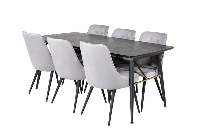 Irunea Matbord 180 cm med 6 st Valera Lyx Sammetstol - Möbler - Bord & matgrupp - Matgrupp