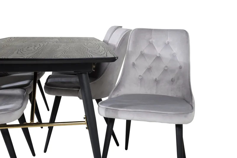 Irunea Matbord 180 cm med 6 st Valera Lyx Sammetstol - Möbler - Bord & matgrupp - Matgrupp