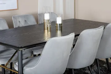 Irunea Matbord 180 cm med 6 st Valera Lyx Sammetstol - Möbler - Bord & matgrupp - Matgrupp