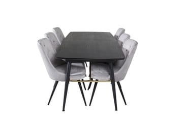 Irunea Matbord 180 cm med 6 st Valera Lyx Sammetstol - Möbler - Bord & matgrupp - Matgrupp