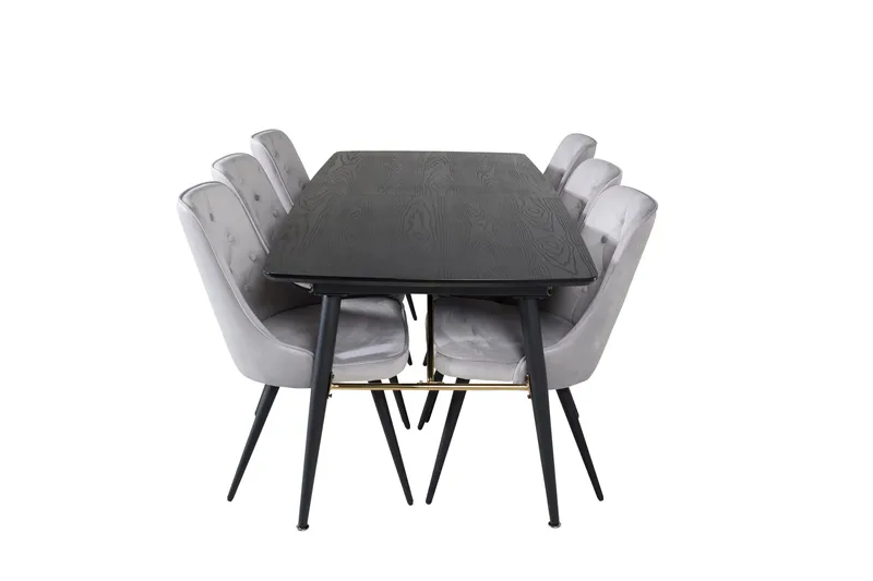 Irunea Matbord 180 cm med 6 st Valera Lyx Sammetstol - Möbler - Bord & matgrupp - Matgrupp